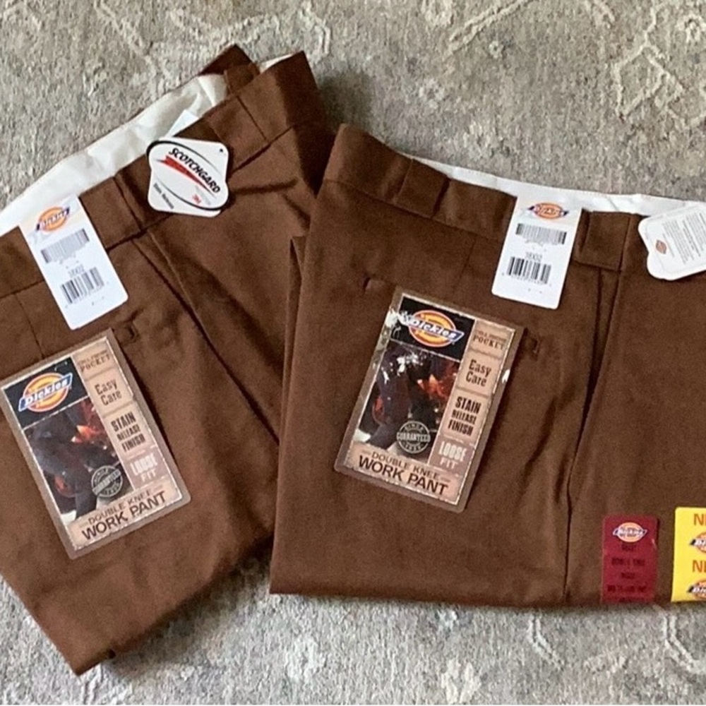 Dickies - Double Knee Work Pants, Loose Fit, New With Tags - Quantity Two